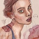 Mi proyecto del curso: Retrato ilustrado con Procreate Mel De Romer. Een project van Traditionele illustratie, Vectorillustratie, Digitale illustratie y  Portrettekening van Meri - 01.07.2024
