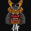 Samurai con mascara ONI japones. Projekt z dziedziny Grafika wektorowa, Ilustracja c, frowa, Projektowanie produktowe, R, sunek c, frow, Projektowanie postaci, Sztuka miejska, Ilustracja modowa, Kreat, wność,  R, sunek, Stemple,  Haft, Projektowanie c i frowe użytkownika Oscar Otaiza - 01.07.2024