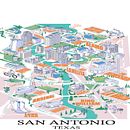 San Antonio Texas. Projekt z dziedziny Grafika wektorowa, Ilustracja c i frowa użytkownika Paroczai Laszlo - 01.07.2024