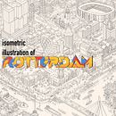 Isometric Illustration of Rotterdam. Projekt z dziedziny Ilustracja c i frowa użytkownika Paroczai Laszlo - 02.07.2024