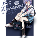Rei Ayanami. Ilustração digital projeto de Amanda Aurora Silvera Rentería - 03.07.2024