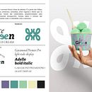 Diseño de tipografía para brand storytelling: Ice Green - plant ice cream . Br, ing și identitate, Design grafic, Tipografie, Stor, telling și Design tipografic de Lygia Castro - 07.03.2024