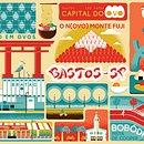 Bastos - SP, Brazil. Un progetto di Illustrazione vettoriale, Illustrazione digitale e Disegno digitale di Lucas Higashi - 10.07.2024