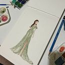 Mi proyecto del curso: Ilustración de moda con acuarela: silueta, color y fluidez. Un progetto di Illustrazione tradizionale, Pittura ad acquerello e Illustrazione di moda di crislizano - 11.07.2024