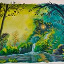 My project for course: Fantasy Landscapes with Watercolor & Gouache. Artes plásticas, Pintura, Pintura em aquarela, Ilustração naturalista, e Pintura guache projeto de Martina Zrnic - 16.07.2024