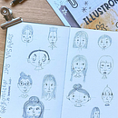 A la recherche de mon autoportrait en Doodle . % Caroline Courtin tarafından hazırlanan Geleneksel illüstras, Ve on projesi - 09.25.2023