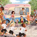 ice scream truck Ein Projekt aus dem Bereich Kinderillustration und Digitale Illustration von Katarzyna Przygoda-Burek - 17.07.2024