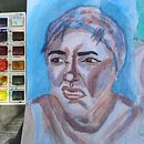 Il mio progetto del corso: Ritratto artistico ad acquerello Ein Projekt aus dem Bereich Bildende Künste, Malerei, Aquarellmalerei und Porträtzeichnung von Liam Caruso - 17.07.2024