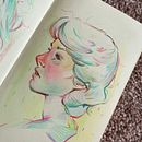 My project for course: Vibrant Portrait Drawing with Colored Pencils. Een project van  Tekening,  Portrettekening, Sketchbook y Tekenen met kleurpotloden van re2719658 - 21.07.2024