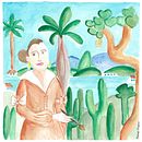 Tarcila do AMARAL. Watercolor Painting project by SIMONE VIEGAS - 07.23.2024