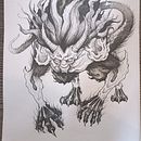 demonio yokai. Projekt z dziedziny Trad, c, jna ilustracja, Kreat, wność,  R, sunek i Sketchbook użytkownika gere - 02.03.2023