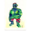 Dibujar a Hulk. Un proyecto de Ilustración tradicional, Pintura a la acuarela, Diseño de personajes, Dibujo, Dibujo a lápiz y Dibujo artístico de Gonzalo Agüero - 24.07.2024