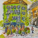 Urban Sketching. Ilustração tradicional, Pintura em aquarela, Ilustração arquitetônica e Ilustração com tinta projeto de Laura Galeano - 26.07.2024