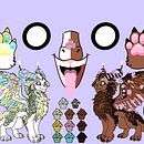 Furry OC reference sheets. Projekt z dziedziny Projektowanie postaci użytkownika Lexi D. - 26.07.2024