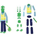 Quincey the Crosswalk Chameleon. Character Design project by saradimech - 07.26.2024