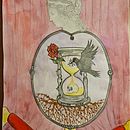 El Cuervo Edgar Allan Poe . Traditional illustration, Pencil Drawing, Drawing, Children's Illustration, Fine Arts, Painting, Watercolor Painting, and Narrative project by Sandrine Jankowski - 07.26.2024