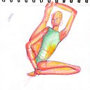 Mi proyecto del curso: Dibujo de la figura humana en poses expresivas. Un projet de Beaux Arts, Esquisse , Dessin, Carnet de croquis , et Dessin anatomique de Fernanda Tovar T - 31.07.2024
