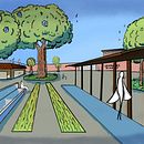 Mi proyecto del curso: Ilustración arquitectónica: da vida a tus diseños. Un proyecto de Ilustración tradicional, Arquitectura, Dibujo, Arquitectura digital, Ilustración arquitectónica y Diseño de espacios de Abdiel Nolasco - 30.07.2024
