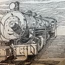Train Park Locomotive . Een project van Traditionele illustratie van Paul - 31.07.2024