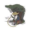 Mi proyecto del curso: Ilustración de personajes mitológicos. "El Pombero. Los dos lados del espiritu del bosque.". Een project van Traditionele illustratie, Ontwerp van personages, Schilderij,  Tekening, Digitale illustratie y Aquarelschilderen van Arq. Iris Cristal Guerrero García - 03.08.2024