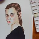Mein Abschlussprojekt für den Kurs: Aquarellporträt mit fotografischem Vorbild Ein Projekt aus dem Bereich Traditionelle Illustration, Aquarellmalerei und Porträtzeichnung von Tanja Dieken - 04.08.2024