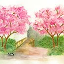 Mi proyecto del curso: Ilustración en acuarela con influencia japonesa. Un progetto di Illustrazione tradizionale, Disegno e Pittura ad acquerello di M.Belen - 04.08.2024
