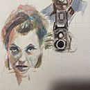 My project for course: Artistic Portrait with Watercolors . Pictură în acuarelă de Andrew David - 08.04.2024