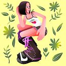 Introducing my friend - #1. Un proyecto de Ilustración digital, Diseño de personajes e Ilustración de moda					 de Alexa K - 31.07.2024