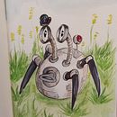 dibujos libres, saliendo de la zona de seguridad. Projekt z dziedziny Trad, c i jna ilustracja użytkownika Africa Piedecausa - 06.08.2024