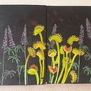 Expressive Floral Painting : Plantes carnivores et lavandes ;. Acr, lic Painting, Floral, Plant Design, Sketchbook, Sketching, Color Theor, Drawing, Fine Arts, and Botanical Illustration project by florine.bm - 08.06.2024