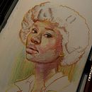 My project for course: Vibrant Portrait Drawing with Colored Pencils. Drawing, Portrait Drawing, Sketchbook, and Colored Pencil Drawing project by Alia Saif - 08.06.2024