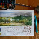 Mon projet du cours : Carnet de voyage à l’aquarelle. Projekt z dziedziny Trad, c, jna ilustracja, Malowanie akwarelą,  R, sunek architektoniczn i Sketchbook użytkownika france_arnoult - 09.08.2024