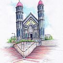 Iglesia de Zarcero. Sketchbook projeto de Francisco Loria Castro - 13.09.2022