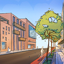 My project for course: Architectural Illustration: Bring Design Concepts to Life. Traditional illustration, Architecture, Drawing, Digital Architecture, Architectural Illustration, and Spatial Design project by Mahmoud Mgh - 08.15.2024