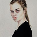 Mi proyecto del curso: Retrato en acuarela a partir de una fotografía . Ilustrație tradițională, Pictură în acuarelă și Desen de portret de María Falgás Marín - 08.19.2024