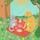 Animals party 🌱🐶🐱🐨🌿. Un progetto di Illustrazione infantile di Leonie - 21.08.2024