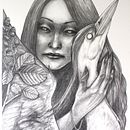 My project for course: Drawing From Imagination with Graphite and Charcoal . Un projet de Illustration traditionnelle, Beaux Arts, Dessin au cra, on, Dessin, Dessin artistique , et Dessin anatomique de Laura Jeacock - 21.08.2024