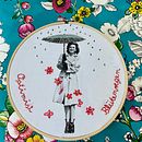 Mein Abschlussprojekt für den Kurs: Fortgeschrittene Stickerei auf Fototransfer. Collage, Printing, Embroider, DIY, and Textile Design project by Stephanie D. - 08.22.2024