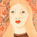 My project for course: Gouache Portrait Painting with Pattern and Textures. Een project van Schilderij, Digitale illustratie,  Portrettekening y Schilderen met gouache van Bonnie V - 23.08.2024