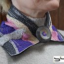 Dream Sliver & Dream Button. Collar Scarf with Brooch.  . Broderie și Arte și meșteșuguri de Els Hanappe - 08.25.2024