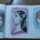 My project for course: Portrait Sketchbooking: Explore the Human Face. Un proyecto de Bocetado, Dibujo, Dibujo de Retrato, Dibujo artístico y Sketchbook de Angela Arduini - 25.08.2024