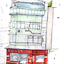 My project for course: Expressive Architectural Sketching with Colored Markers. Een project van  Schetsen,  Tekening,  Architecturale illustratie, Sketchbook y  Illustratie met inkt van Hansheng Lee - 27.08.2024