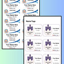 Printable Name Tag Templates. Un proyecto de Creatividad, Naming, Diseño interactivo, Diseño gráfico, Gestión del diseño y Diseño de johnnysid365 - 28.08.2024