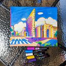 My project for course: Drawing with Acrylic Markers: Capture your Favorite Scene. Un proyecto de Bocetado, Dibujo, Pintura acrílica, Ilustración arquitectónica y Sketchbook de Liene Saulīte - 28.08.2024