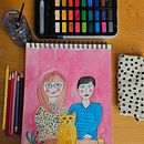 My project for course: Playful Illustration with Watercolor & Colored Pencils. Un proyecto de Ilustración tradicional, Pintura, Pintura a la acuarela, Dibujo de Retrato y Dibujo con lápices de colores de fran_rap - 01.09.2024