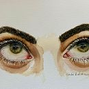 Mein Abschlussprojekt für den Kurs: Aquarell-Zeichnungen: Wie man ausdrucksstarke Augen malt. Een project van  Beeldende kunst, Schilderij, Aquarelschilderen y  Portrettekening van wilbrecht1808 - 01.09.2024