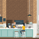 Real Estate Agency Illustrations. Projekt z dziedziny Ilustracja c, frowa, Grafika wektorowa, Projektowanie postaci i Projektowanie wnętrz użytkownika Stefano Guida - 03.09.2024