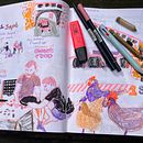 Diary page. Projekt z dziedziny Trad, c i jna ilustracja użytkownika Theresa Forrest - 04.09.2024