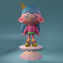 My project for course: Kawaii Character Creation in 3D with Blender. 3D Modeling, Character Design, Digital Illustration, Traditional illustration, and Manga project by Polly Kovale - 09.04.2024