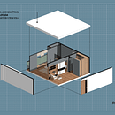 PROYECTO DE CURSO : DORMITORIO CON ESTUDIO. Een project van Architectuur, Architecturale visualisatie, Digitale architectuur, Interieurontwerp y Ruimtelijk ontwerp van Mayckol Mori Rios - 08.09.2024
